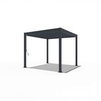 Pergola Trumpf, Antracit, 3x3m - barve grafita, Basics, kovina (300/255/300cm) - Gardenson
