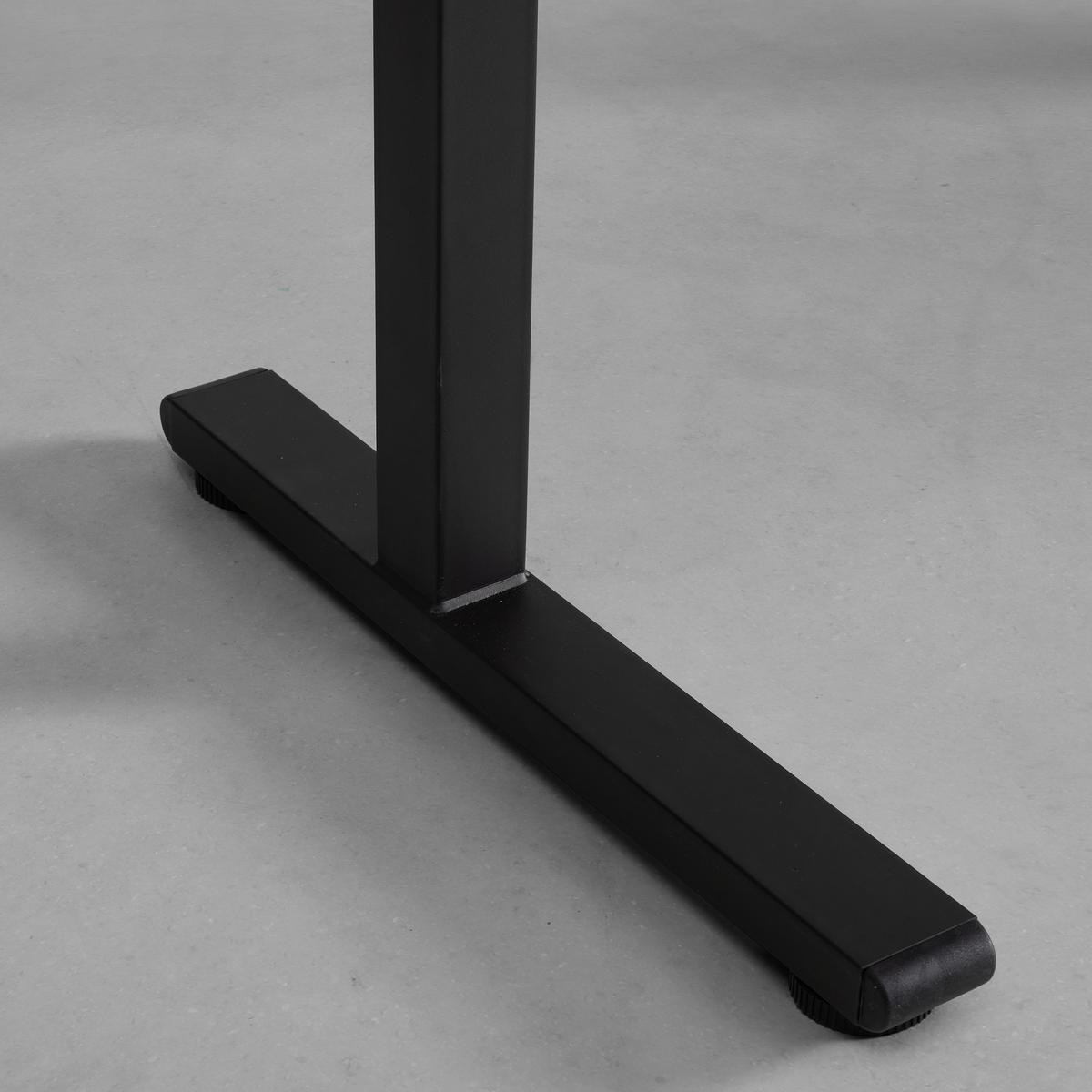 Schreibtisch Carmelo I in Schwarz/Eichefarben - Eichefarben/Schwarz, MODERN, Holzwerkstoff/Metall (140/70-117/60cm) - Mömax