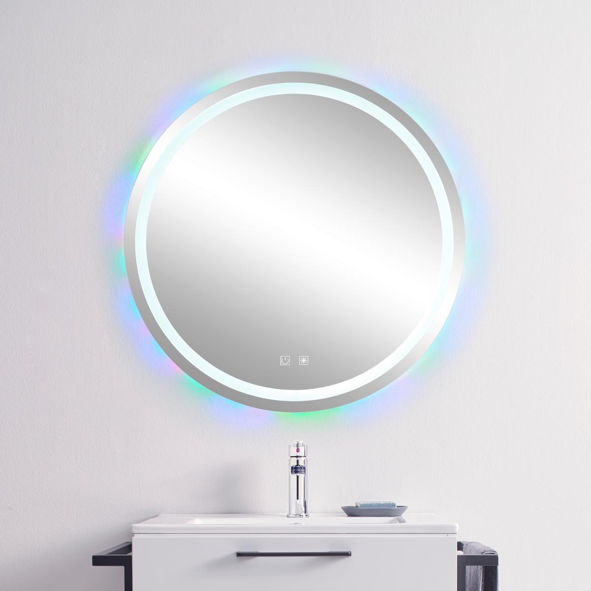 Ogledalo Z Osvetlitvijo Bob - Moderno, steklo (75cm) - Mömax