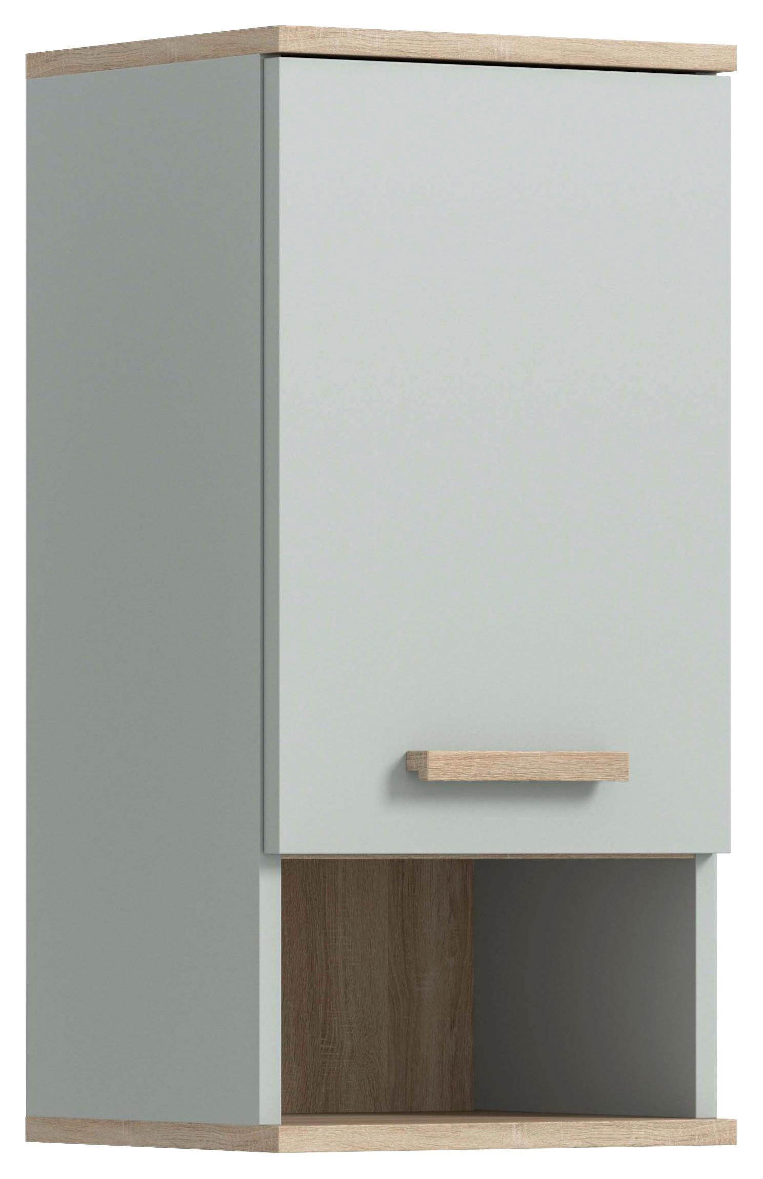 Hängeschrank Star ca. 34x68x28 cm Eiche/Grüngrau - Graugrün/Eiche San Remo, MODERN, Holzwerkstoff/Kunststoff (34/68/28cm) - MID.YOU