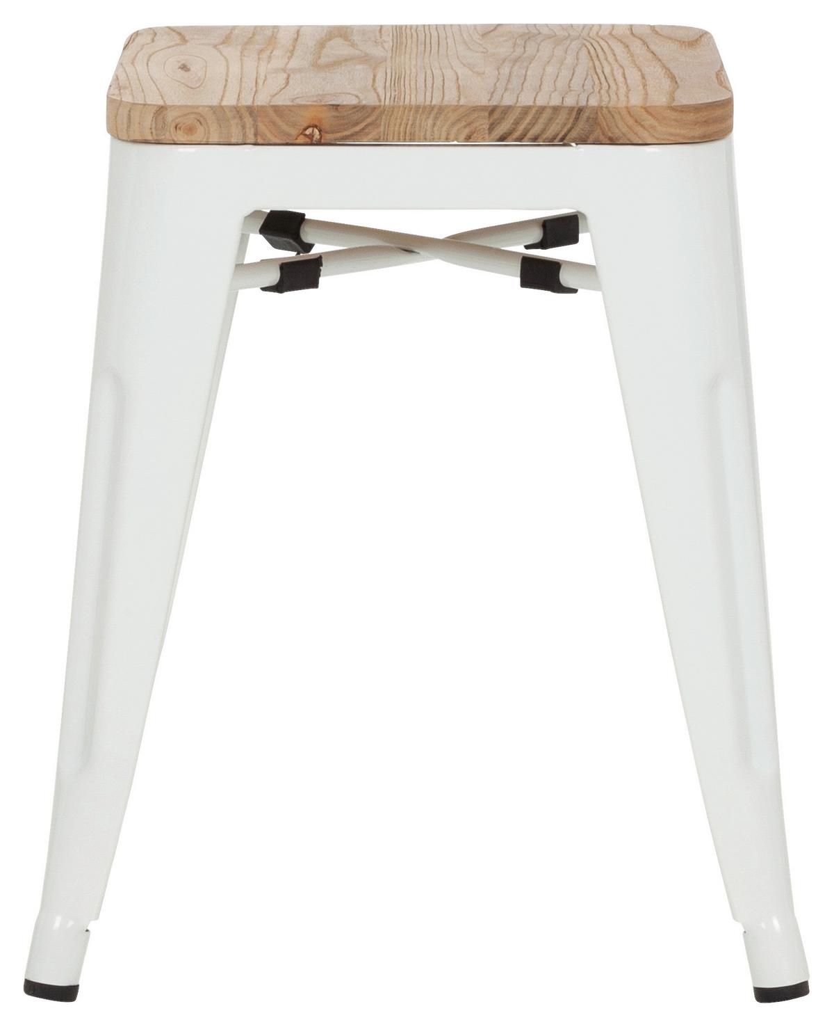 Tabure Vantaggio W, Bela, Brest - bela/rjava, Basics, kovina/les (39/46/39cm) - MID.YOU