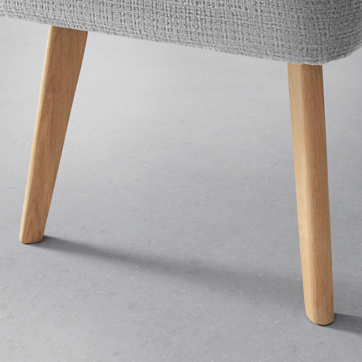 Eckbank Alba rechts Hellgrau - Eichefarben/Hellgrau, MODERN, Holz/Textil (173/87/217cm) - Mömax
