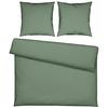 Bettwäsche Stone Washed Uni XXL Jadegrün ca. 200x200cm - Jadegrün, MODERN, Textil (200/200cm) - Modern Living