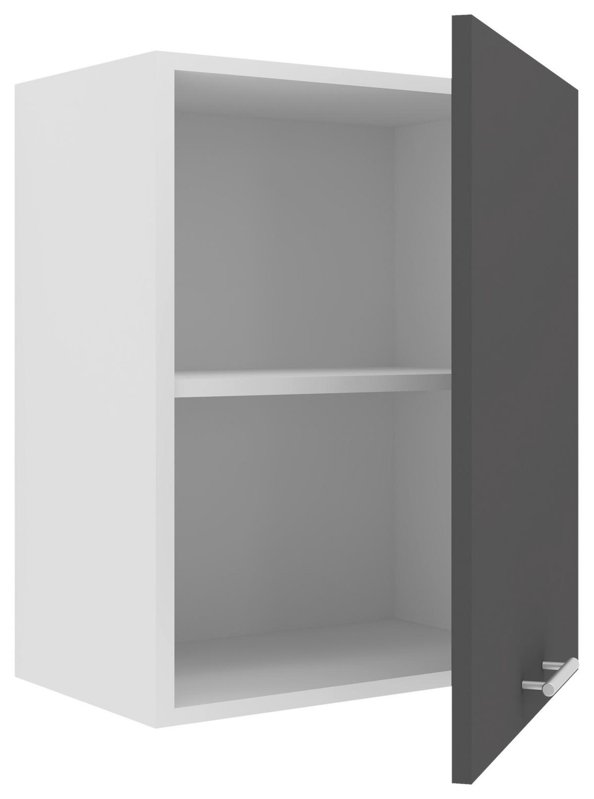 Kuhinjska Zgornja Omarica Esilo, Siva, Bela - bela/barve aluminija, Konvencionalno, kovina/leseni material (50/60/31cm) - MID.YOU