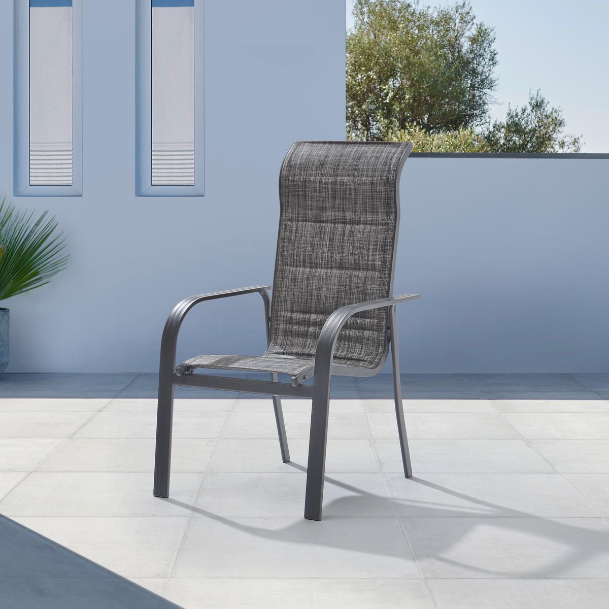 Stapelsessel Bono 1 Anthrazit - Anthrazit, Modern, Textil/Metall (73/108/64cm) - Mömax