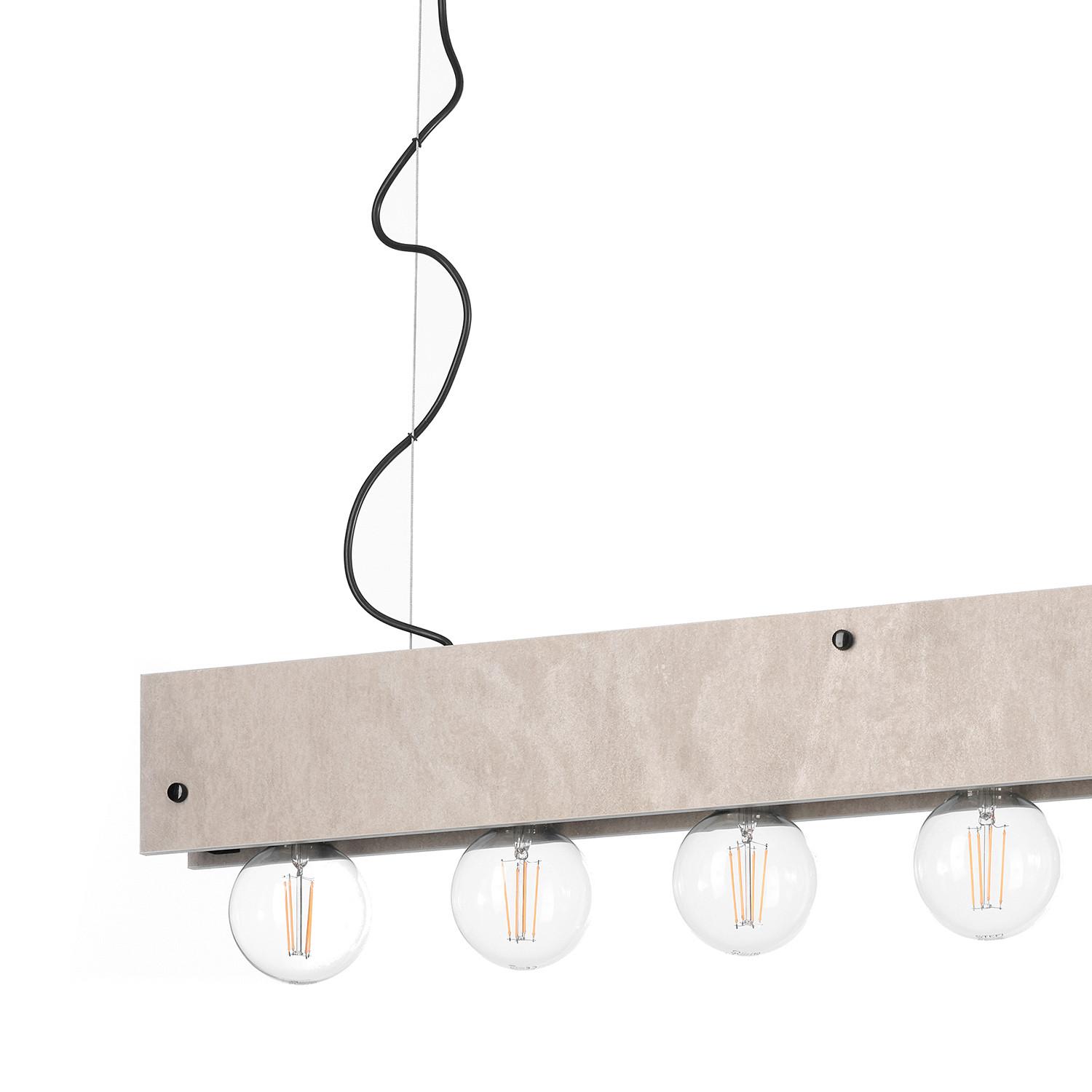 Hängeleuchte Argo Grau/Schwarz max. 22 Watt - Schwarz/Grau, Natur, Metall (100/9/150cm)