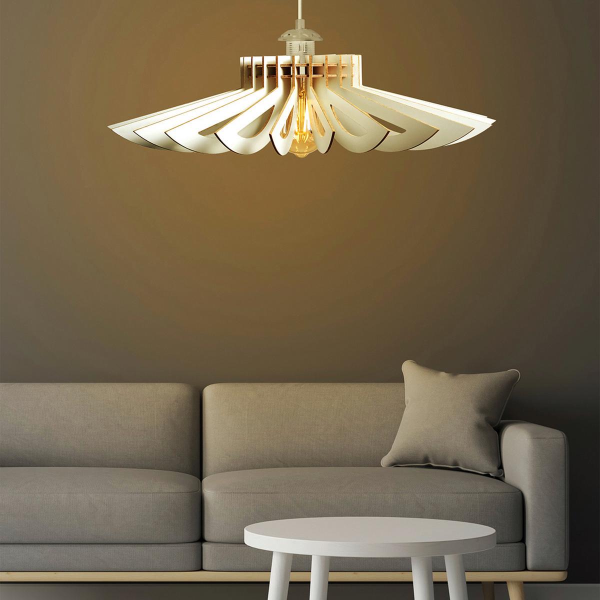 LAMPA SUFITOWA 3808007402 - biały, Trend, drewno (68/68/50cm)