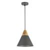 PENDELLEUCHTE BICONES - Schwarz/Grau, Trend, Holz/Metall (22/13.7cm) - MAYTONI