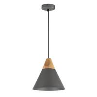 PENDELLEUCHTE BICONES - Schwarz/Grau, Trend, Holz/Metall (22/13.7cm) - MAYTONI