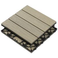 PŁYTKA TARASOWA WPC-FLIESE - kolor srebrny/szary, Konventionell, materiał drewnopochodny (30/30/2,4cm) - Ambia Garden