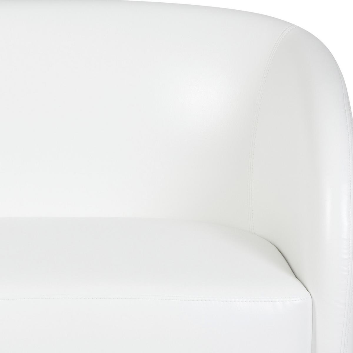 Dvosed Lucia, Bela - barve kroma/bela, Moderno, kovina/tekstil (118/85/58cm) - MID.YOU