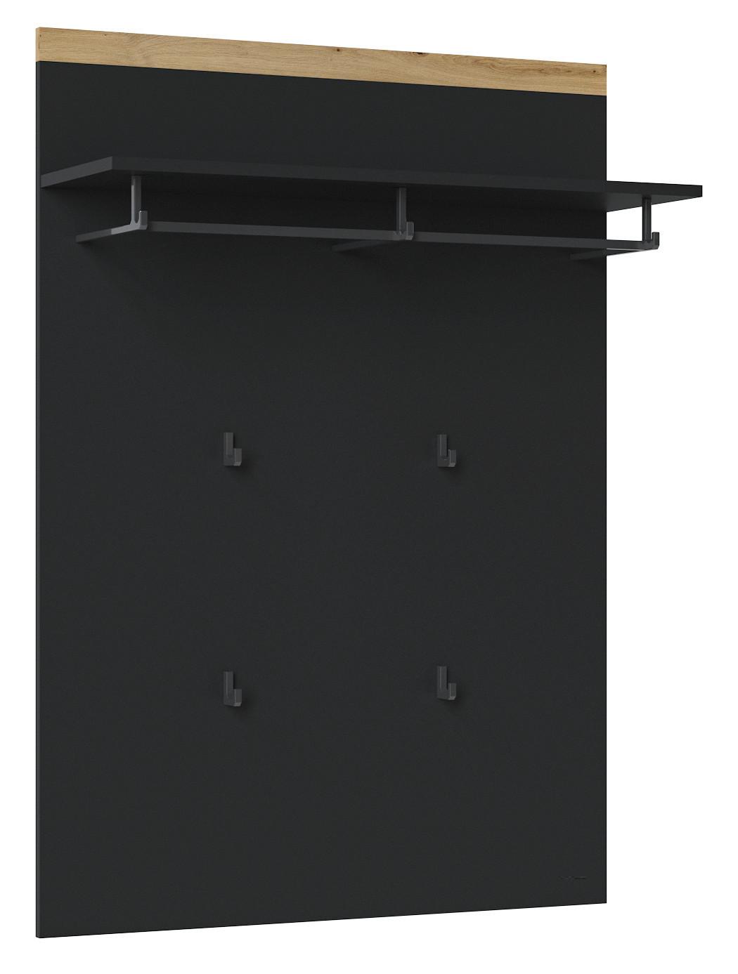 Panou cuier PEPE - stejar Artisan/antracit, Trend, material pe bază de lemn (85/119/27,6cm) - Modern Living