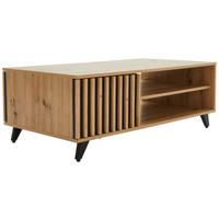 STOLIK KAWOWY KARPACZ - kolor dębowy/czarny, Lifestyle, materiał drewnopochodny/metal (110/60/39cm) - MID.YOU