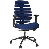 Drehstuhl Ergo Line II Blau/Schwarz - Blau/Schwarz, MODERN, Kunststoff/Textil (65/115/50cm) - MID.YOU