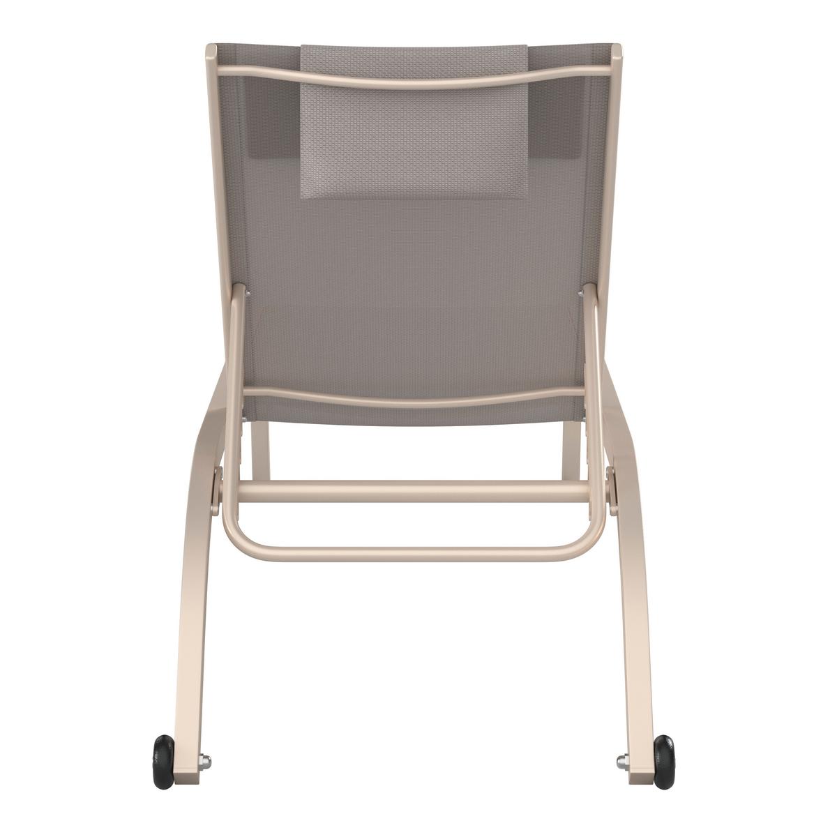 Napozóágy William - krém, Modern, textil/fém (198/62/89cm) - Mömax