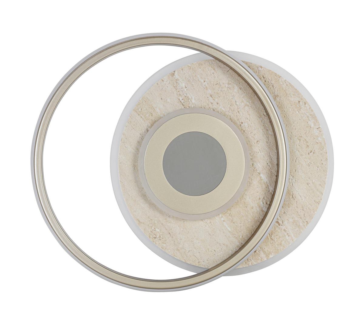 LED-Deckenleuchte Pul Champagnerfarben max. 24 Watt - Champagner, MODERN, Kunststoff/Metall (42/35/6cm) - Mömax