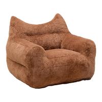 Sessel vakuumkomprimiert Leni Braun Kunstfell - Braun, MODERN, Textil (106/80/92cm) - Mömax
