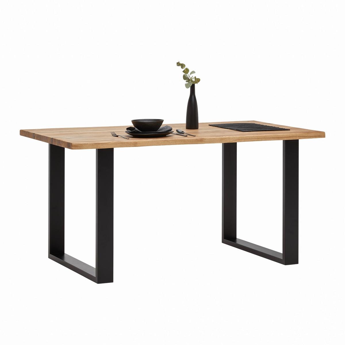 Esstisch Brook Eichefarben - Eichefarben/Schwarz, Modern, Naturmaterialien/Holz (180/90/75,5cm) - Mömax