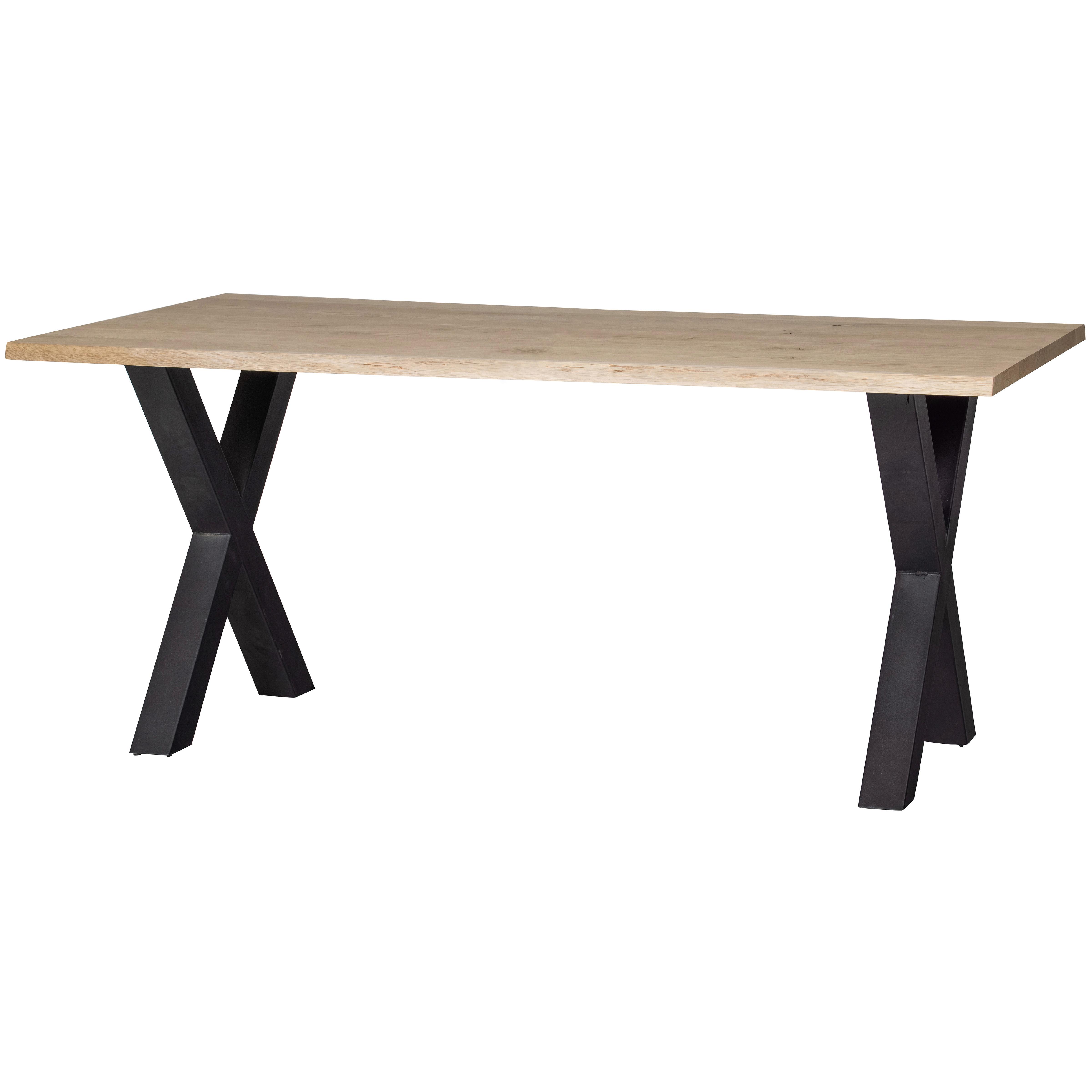 Esstisch Tablo Eichefarben L: 180cm - Eichefarben/Schwarz, MODERN, Holz/Metall (180/90/75cm) - Livetastic
