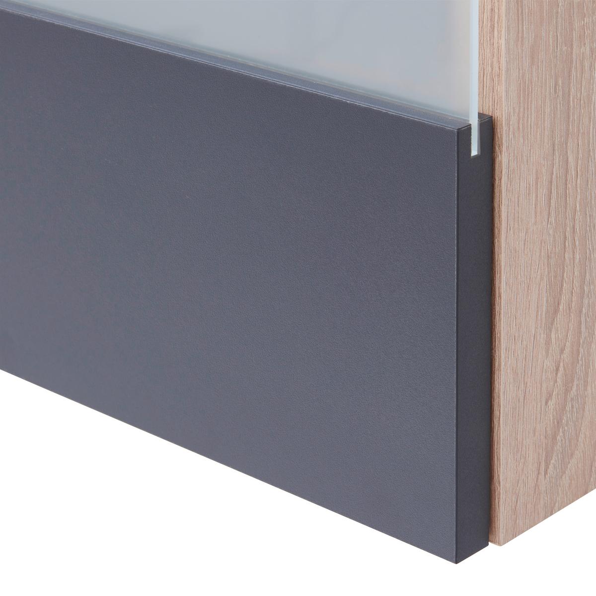 Küchenblock ECONOMY 310 Grau/Eiche B: ca. 310 cm - Eichefarben/Grau, Basics, Holzwerkstoff (310cm) - Respekta