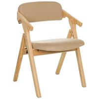 Naslanjač Scandio, Bež - bež, Basics, tekstil/les (53/79/55cm) - MID.YOU