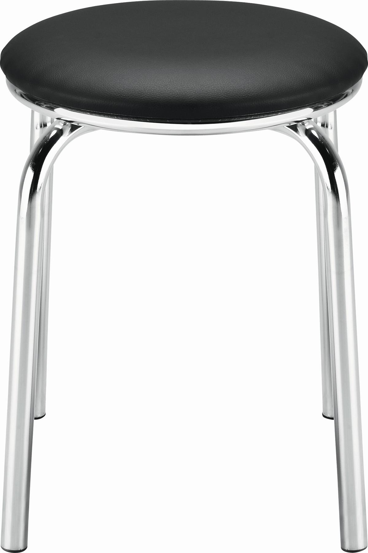 Stapelhocker in Schwarz - Schwarz, KONVENTIONELL, Textil/Metall (46/45/46cm) - Mömax