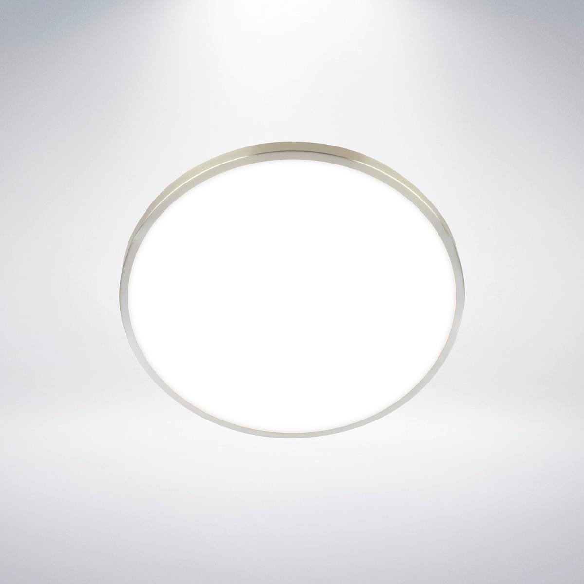 LAMPA SUFITOWA LED 3935012 KAIDA - kolor niklowy, Basics, tworzywo sztuczne/metal (33/6cm)