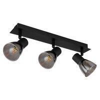 Strahler Claude in Schwarz max. 40 Watt - Schwarz, Design, Glas/Metall (40/7/15,5cm) - Globo