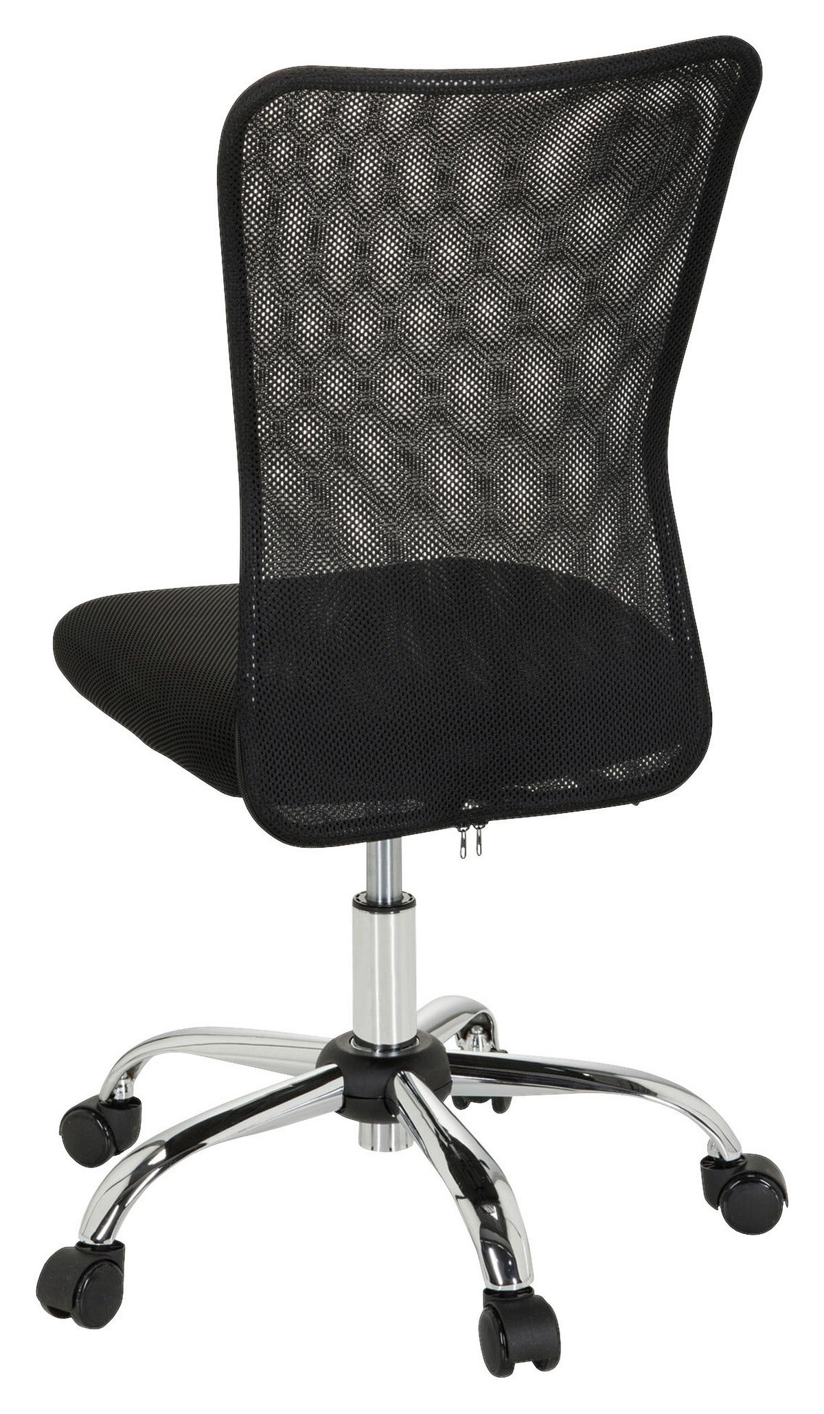 Jugenddrehhstuhl Kiddy Net ca. 54x88-98x54 cm Schwarz - Schwarz, Basics, Kunststoff (54/88-98/54cm) - MID.YOU