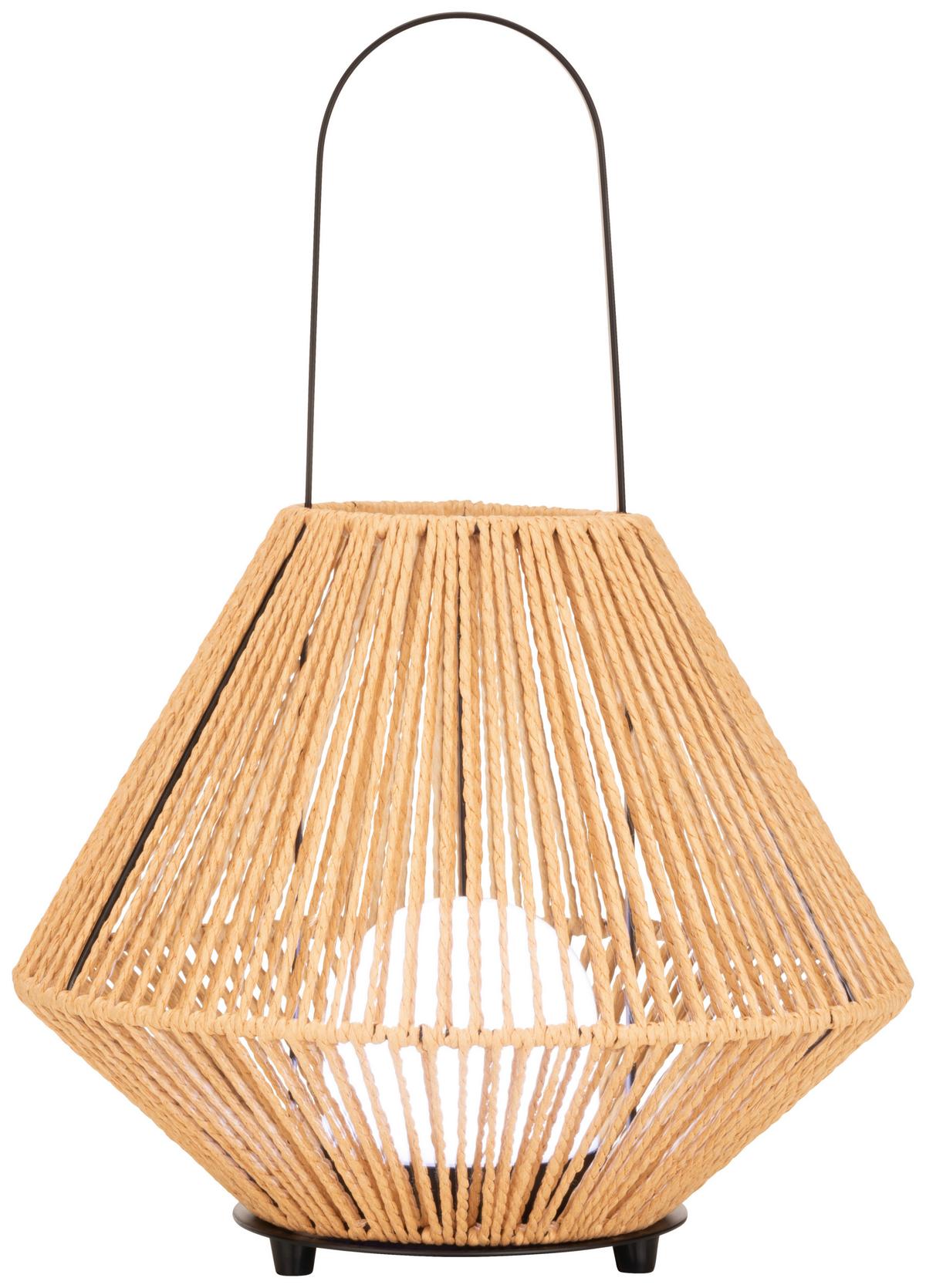 LED-Außenleuchte Newi in Braun/Schwarz max. 1 W - Braun, Modern, Naturmaterialien/Metall (24/30cm) - Modern Living