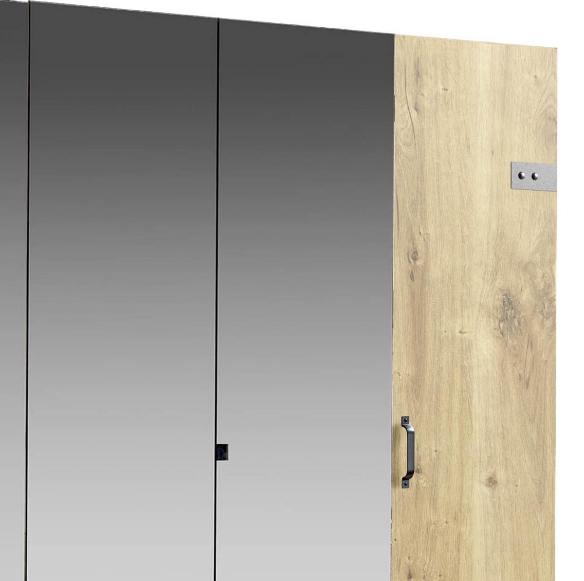 Ormar S Klasičnim Vratima Detroit - boje grafita/boje hrasta, Basics, drvni materijal/metal (300/216/58cm) - Modern Living