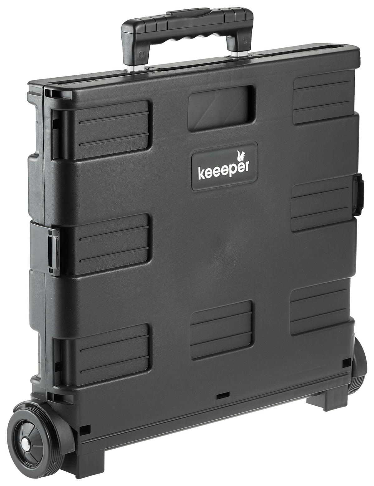 Einkaufstrolley Olli Schwarz ca. 65l - Schwarz, KONVENTIONELL, Kunststoff (42/40,5/38cm)