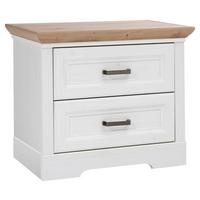 Noćni Ormarić Jasmin Ii - bijela/hrast Artisan, Lifestyle, drvni materijal/metal (64cm) - Modern Living