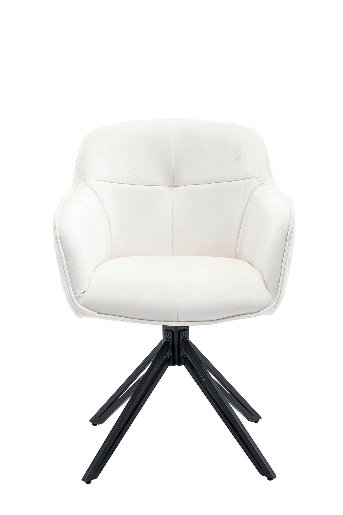 Naslanjač Samt, Bež, Vrtljiv - črna/bež, Moderno, kovina/tekstil (59/83/60cm) - Livetastic