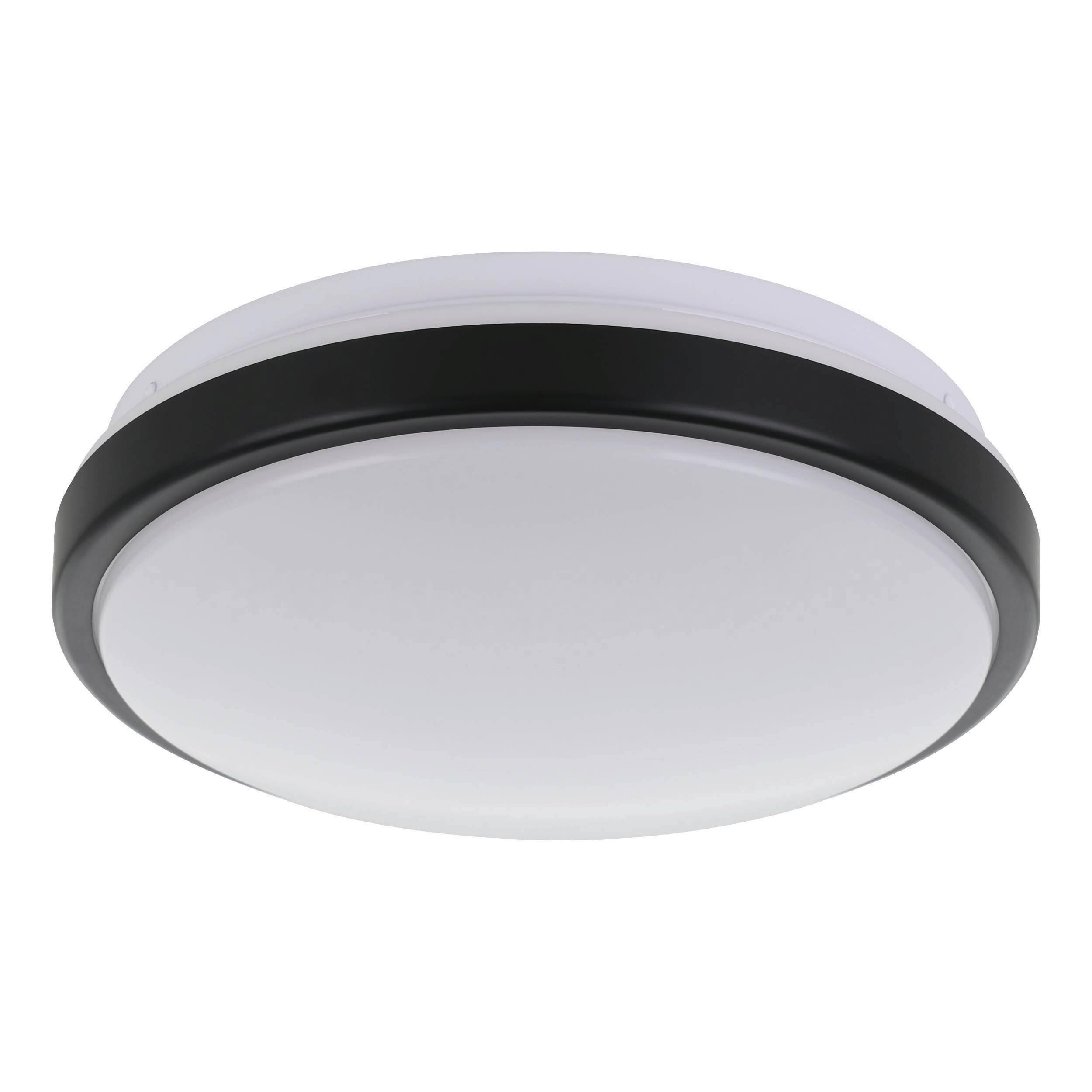 Deckenleuchte 31216 Lezuza Schwarz/weiss - Weiss/Schwarz, Basics, Kunststoff/Metall (24,5/9cm) - Eglo