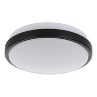 Deckenleuchte 31216 Lezuza Schwarz/weiss - Weiss/Schwarz, Basics, Kunststoff/Metall (24,5/9cm) - Eglo