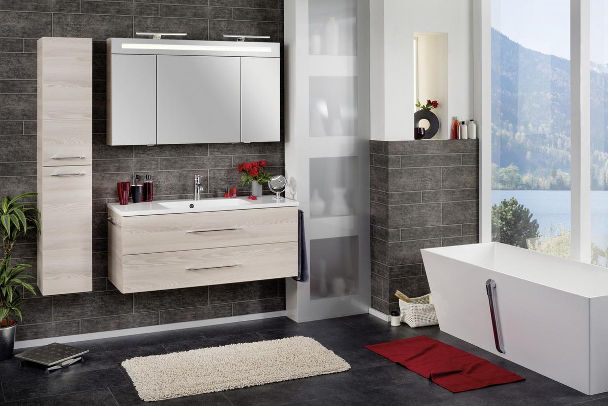 Spiegelschrank "B.Clever" , esche - Alufarben, MODERN, Glas/Holzwerkstoff (120/71/16cm) - MID.YOU