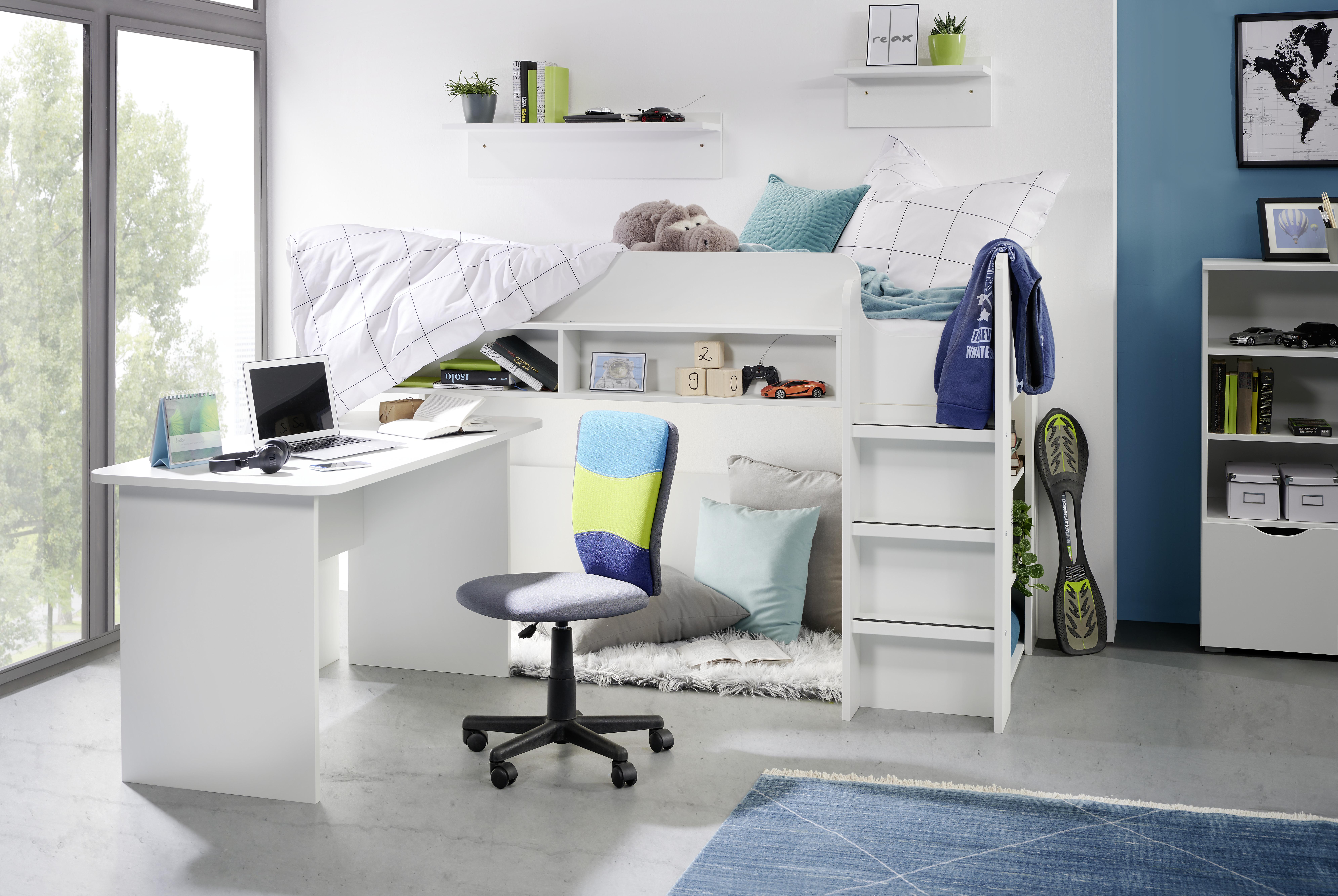 Schreibtisch in Weiss - weiss, Holzwerkstoff (140/75/66cm) - Premium Living