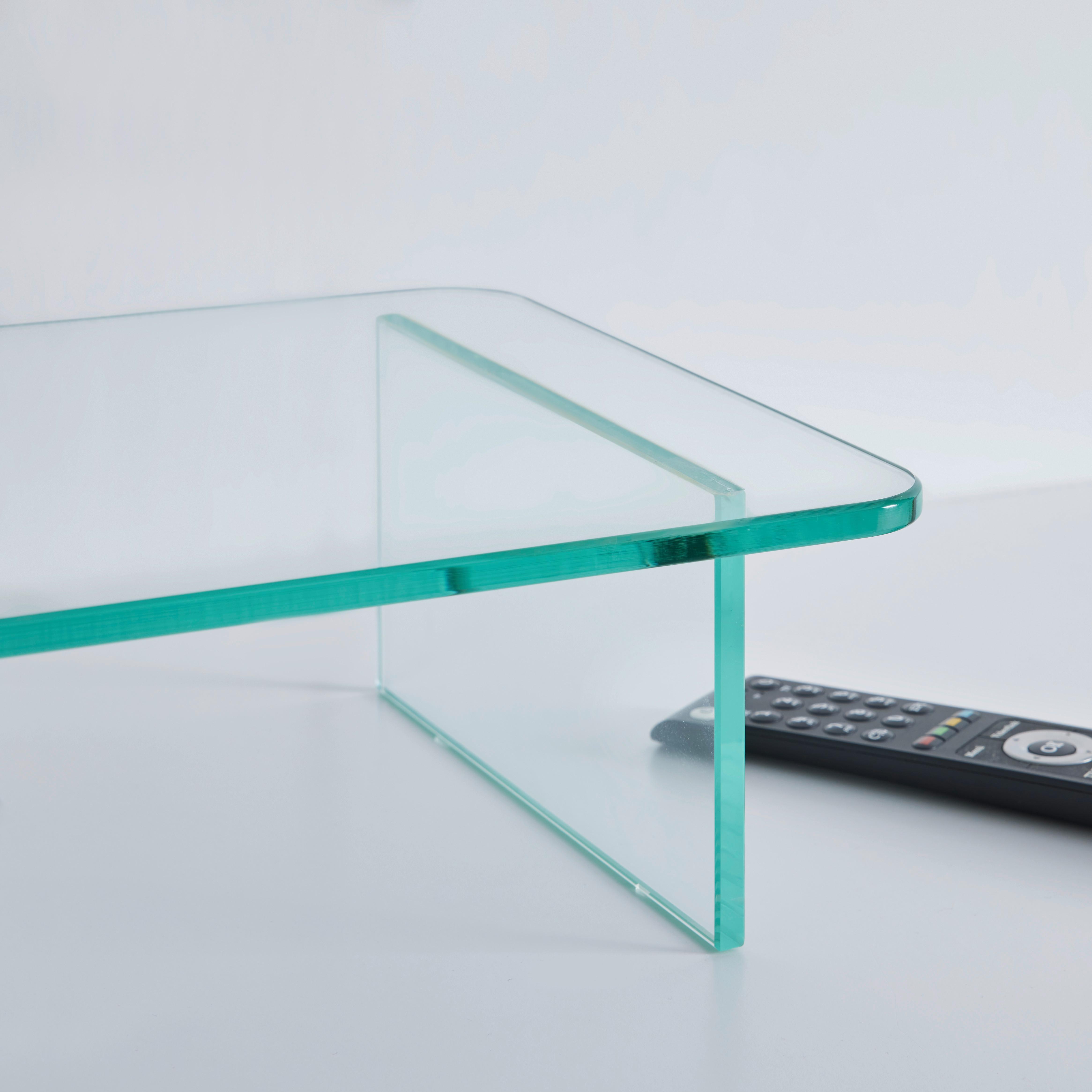 TV-BORD GO 750 RE - klar, Klassisk, glas (75/12/25cm) - Mömax