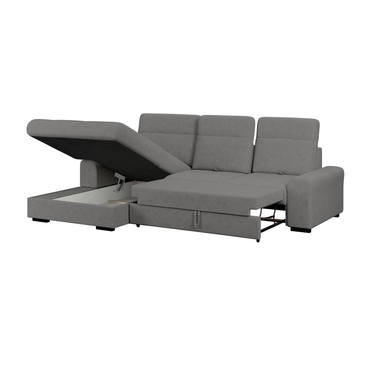 Kutna Garnitura Malaga - crna/antracit, Konvencionalno, tekstil/drvo (203/286cm) - Ondega