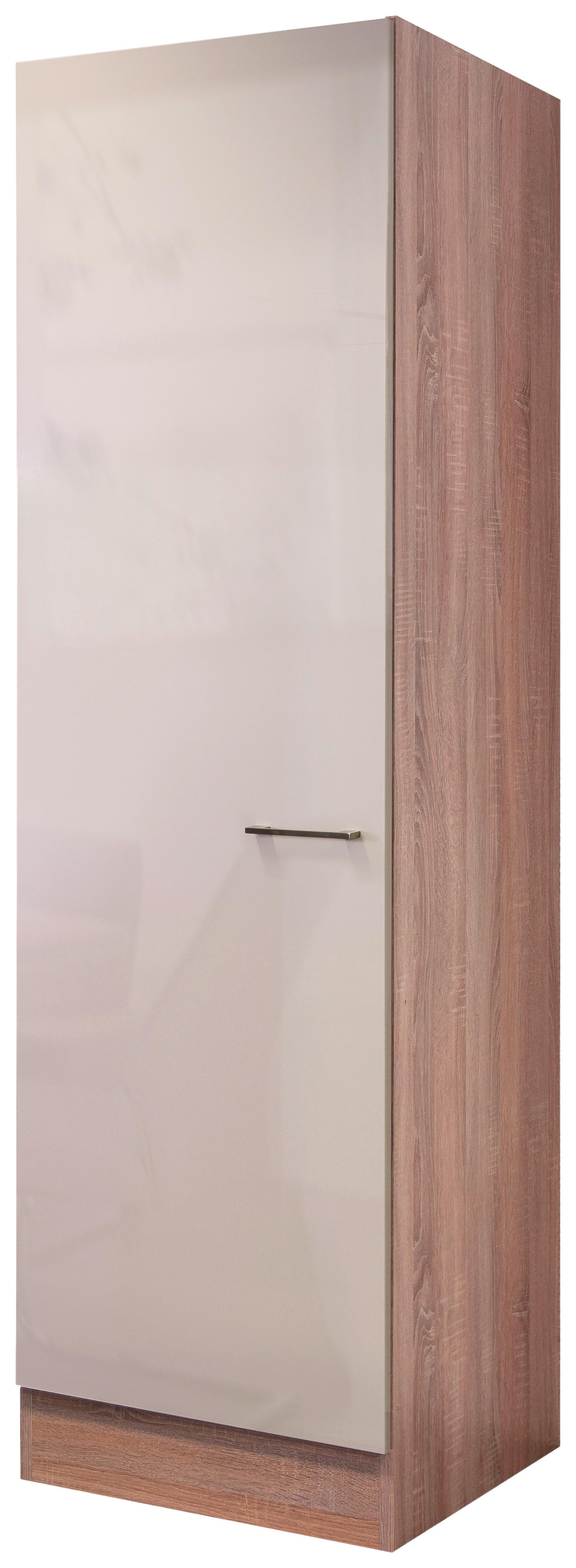 Geschirrschrank "Nepal" , Kaschmir - Kaschmir/Edelstahlfarben, MODERN, Holzwerkstoff/Metall (50/200/57cm) - FlexWell