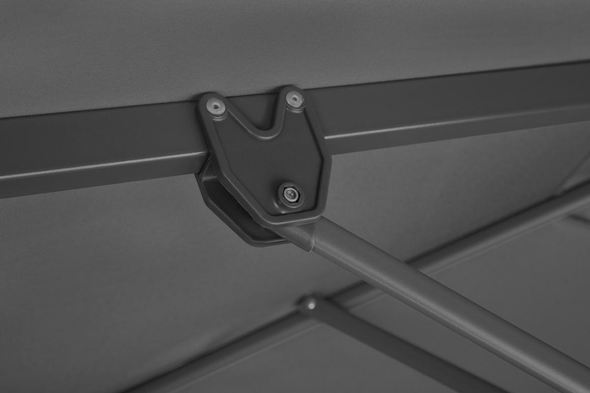 Ampelschirm Rhodos ca. 352x244 x300 cm Anthrazit - Anthrazit, Basics, Textil/Metall (352/244/300cm) - Schneider