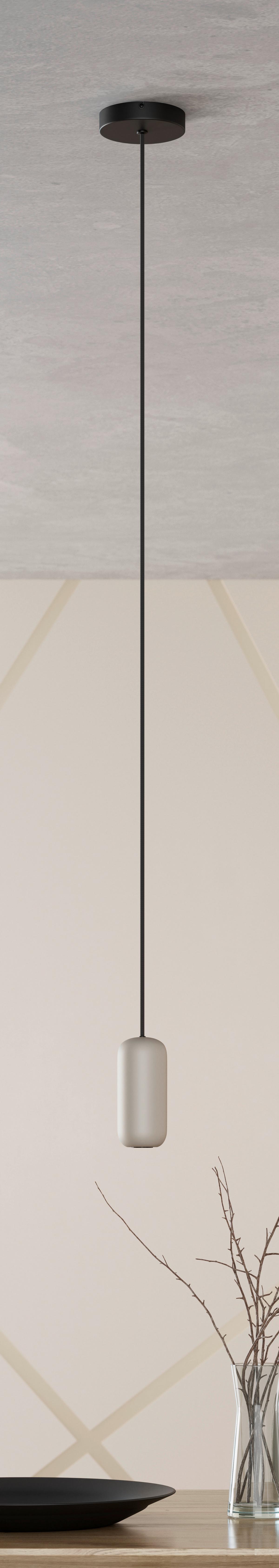 LAMPA WISZĄCA 70146A41 PARIS - kolor piaskowy, Basics, metal (12,5/150cm) - Brilliant