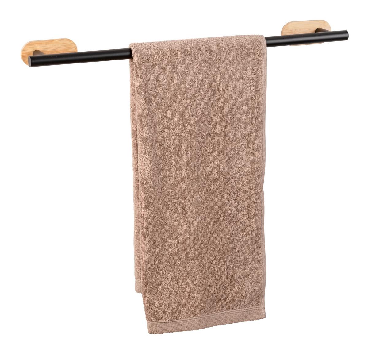 Držalo Za Brisače Turbo-Loc - črna/naravne barve, Moderno, kovina/les (60/4,5/7cm) - Mömax