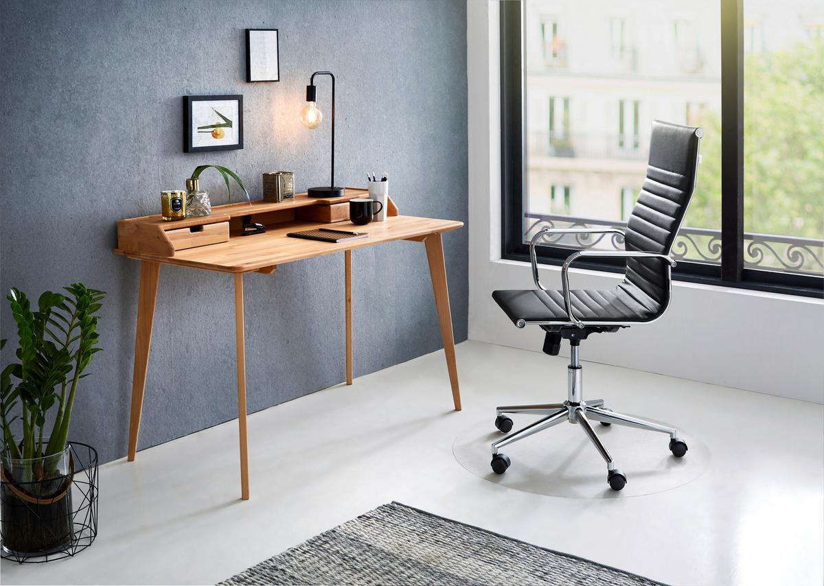BIURKO STUDENT -LINEA NATURA- - kolor bukowy/buk twardzielowy, Design, drewno (120/65/84,50cm) - Linea Natura