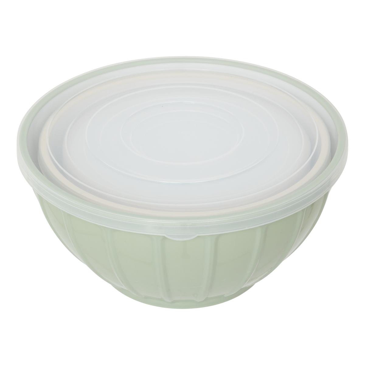 Set castroane salată 3/1 Lido - verde deschis/bej, Basics, plastic (26/12,5cm)