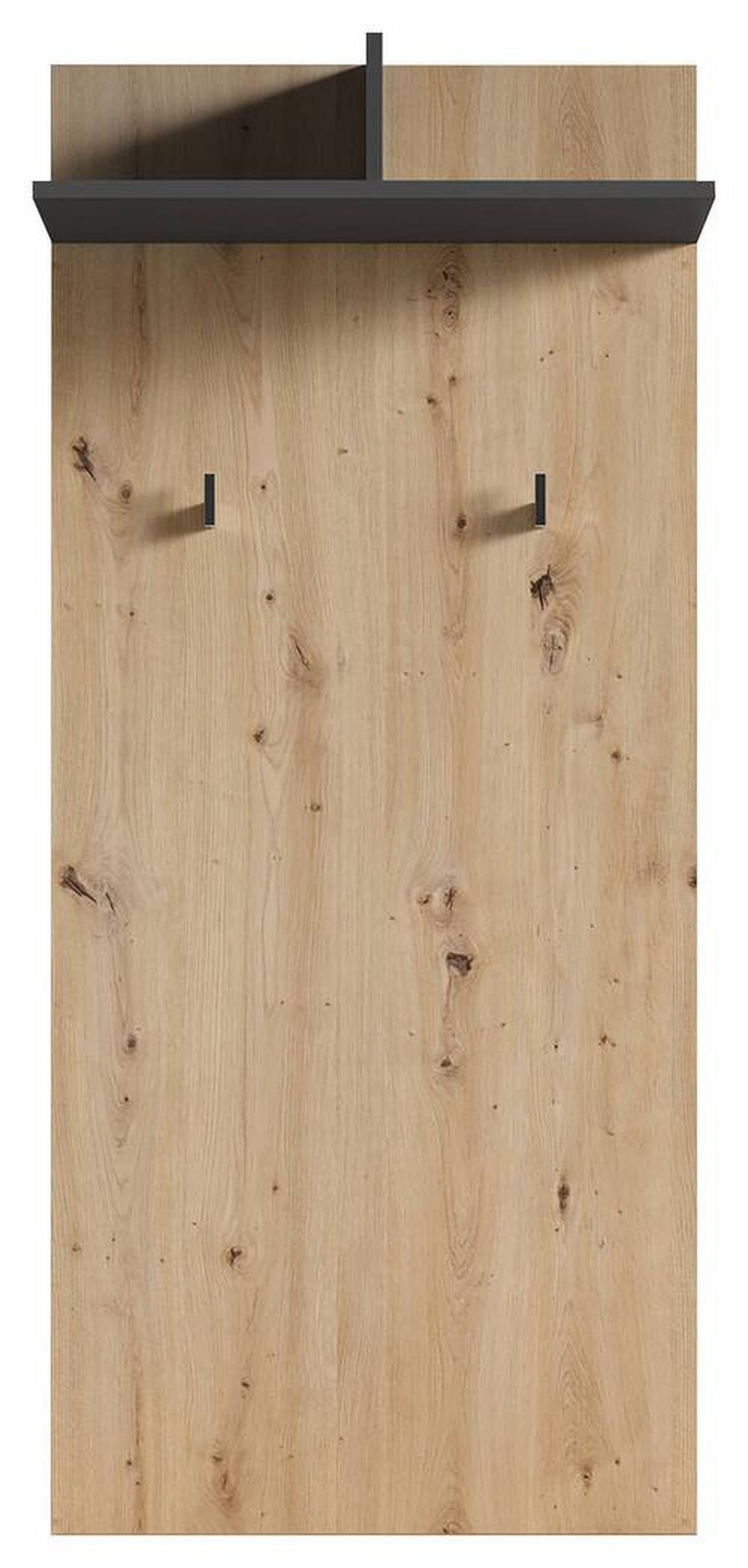Garderobenschrank Ben Eiche Artisan/Anthrazit - Anthrazit/Eiche Artisan, MODERN, Holzwerkstoff (60/136/27cm) - MID.YOU