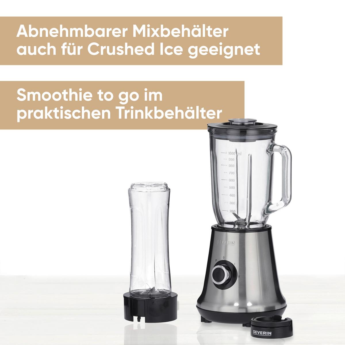 BLENDER KIELICHOWY SM3737 - Basics, tworzywo sztuczne/metal (16,5/16,5/37,5cm) - Severin