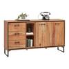 DRESSOIR SHIVA - Acacia-kleuren/Zwart, Modern, Hout/Metaal (160/86/40cm) - Mömax