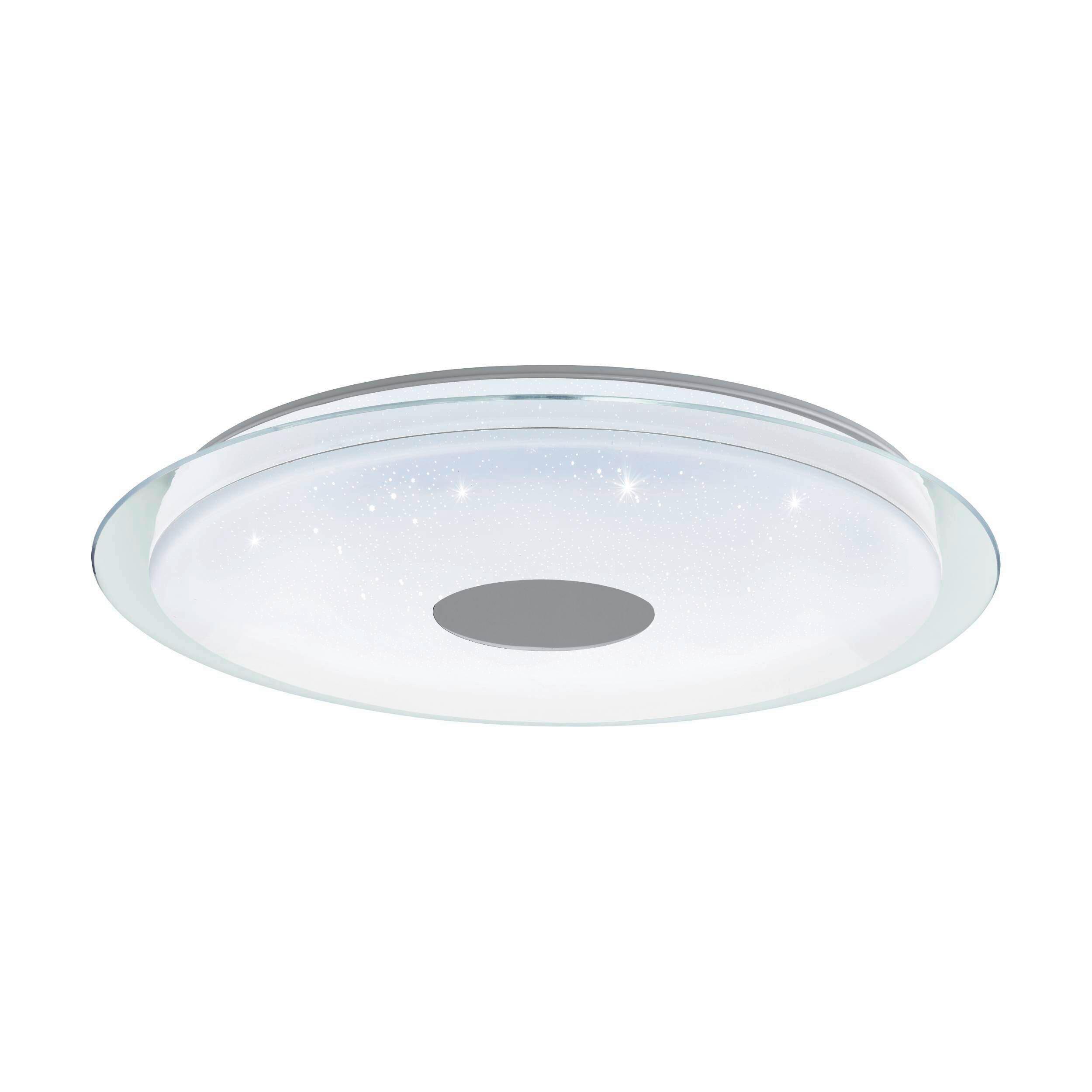 Deckenleuchte 900006* Lanciano-Z - Chromfarben/Weiss, Basics, Kunststoff/Metall (77/9,5cm) - Eglo